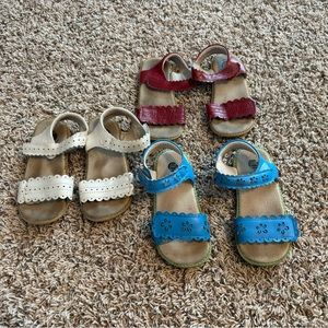 Livie & Luca Girls Size 13 Sandals • Red, White & Blue Pairs